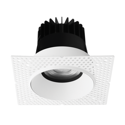Luxrite LR25463 25W 4" Regressed Trimless Push N' Lock Zoomable Spotlight - CCT Selectable Dual Dimming/universal Voltage