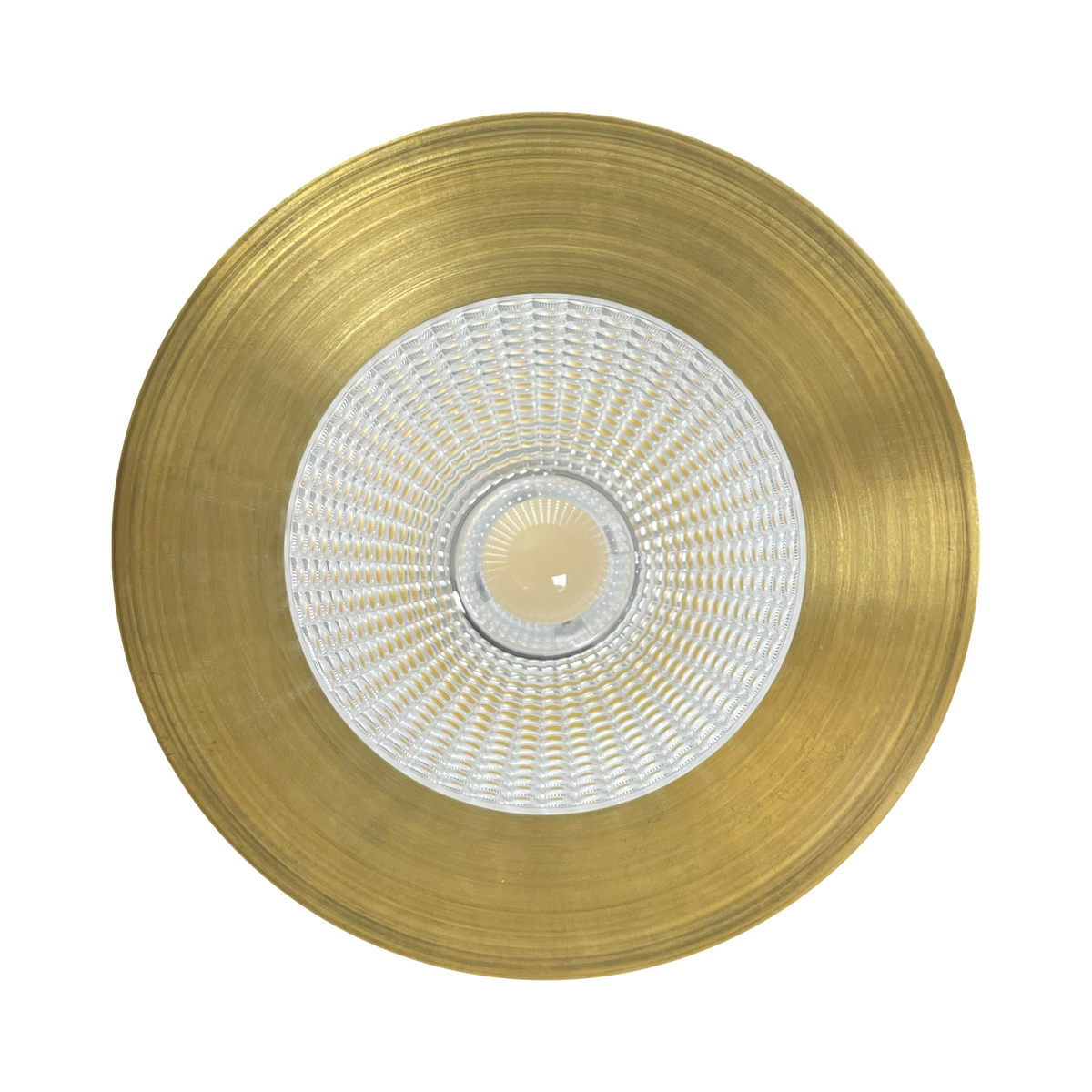 Luxrite LR25464 4" Regressed Trimless Push N' Lock Spotlight Trim Replacement - Brass Finish