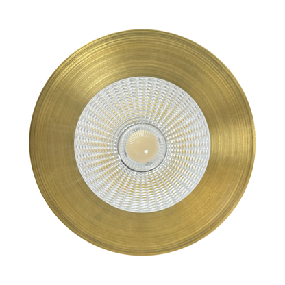 Luxrite LR25464 4" Regressed Trimless Push N' Lock Spotlight Trim Replacement - Brass Finish