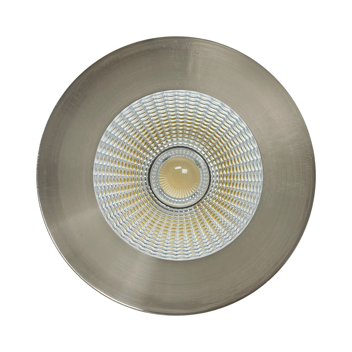 Luxrite LR25467 4" Regressed Trimless Push N' Lock Spotlight Trim Replacement - Brushed Nickel