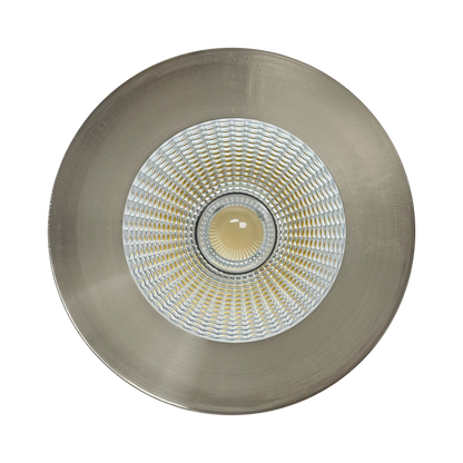 Luxrite LR25467 4" Regressed Trimless Push N' Lock Spotlight Trim Replacement - Brushed Nickel