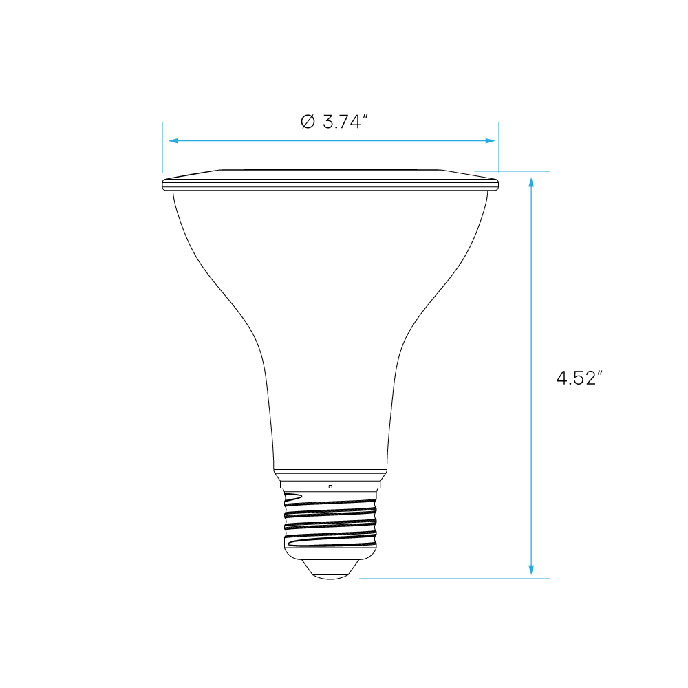 Luxrite LR31605 PAR30 11W 2700K LED Light Bulb
