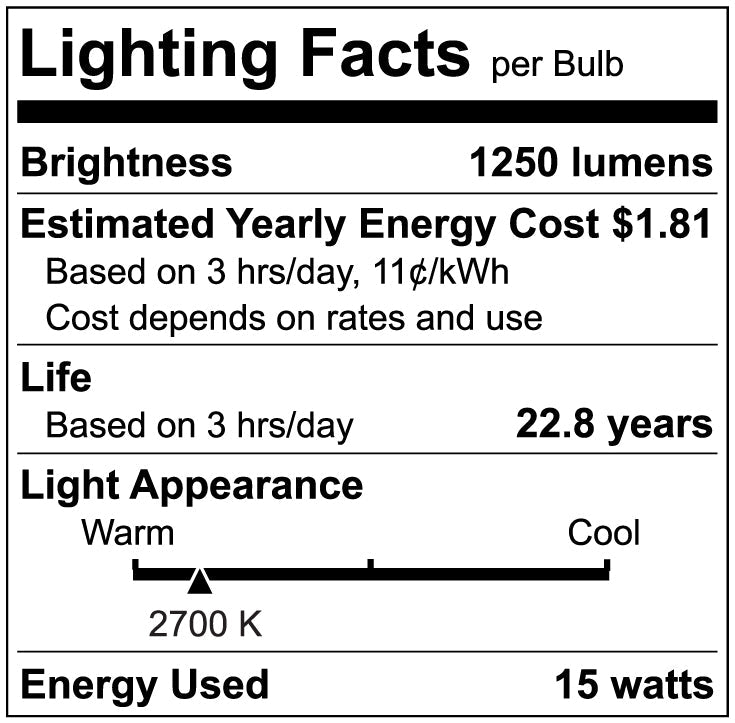 Luxrite LR31615 PAR38 15W 2700K LED Light Bulb