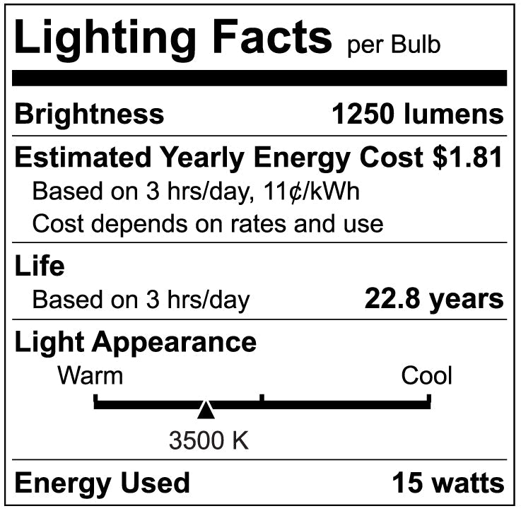 Luxrite LR31617 PAR38 15W 3500K LED Light Bulb