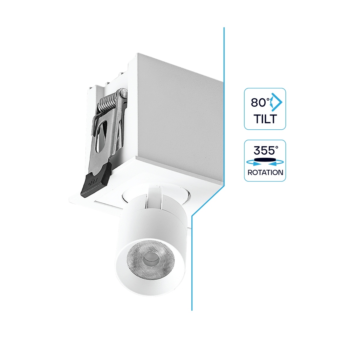 Luxrite LR32074 6W Retractable Multi-light 2 Head - 5CCT Selectable White Finish