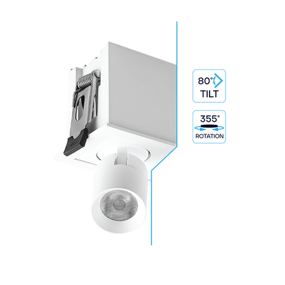 Luxrite LR32074 6W Retractable Multi-light 2 Head - 5CCT Selectable White Finish