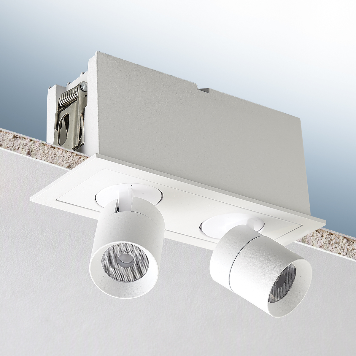 Luxrite LR32074 6W Retractable Multi-light 2 Head - 5CCT Selectable White Finish