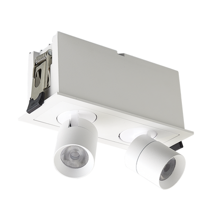Luxrite LR32074 6W Retractable Multi-light 2 Head - 5CCT Selectable White Finish