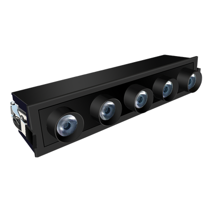 Luxrite LR32076 15W Retractable Multi-light 5 Head - 5CCT Selectable Black Finish