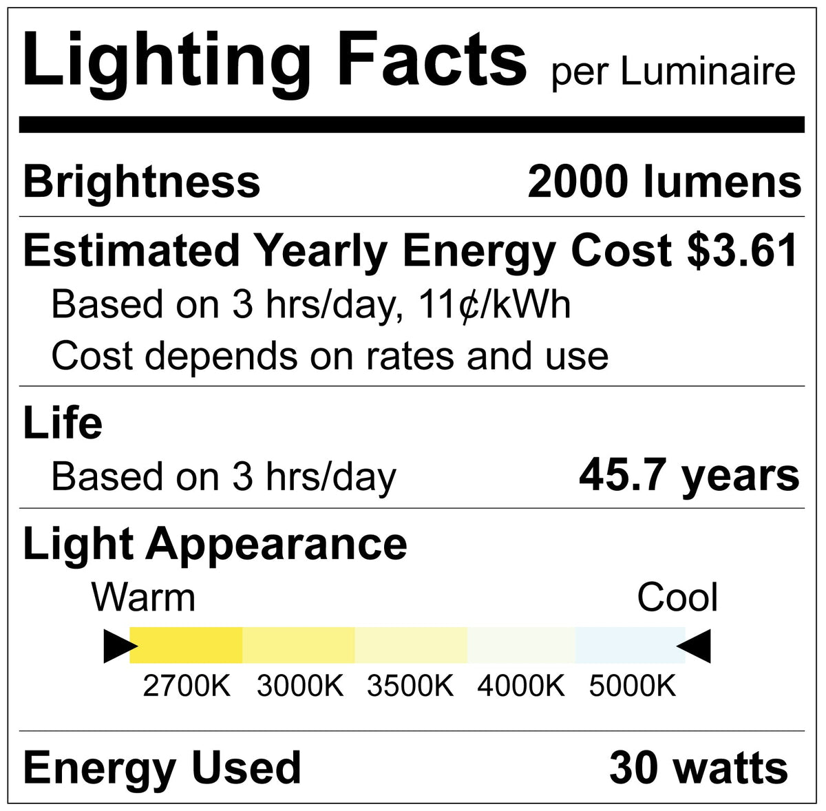 Luxrite LR32178 30W 36" Vanity LED Bar - CCT Selectable Square