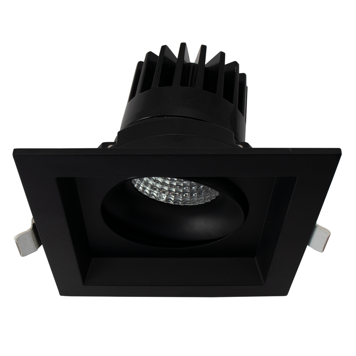 Luxrite LR32191 15W OMNI1 - Single Head Regressed Gimbal 5CCT Selectable Black Finish - Dual Dimming/universal Voltage