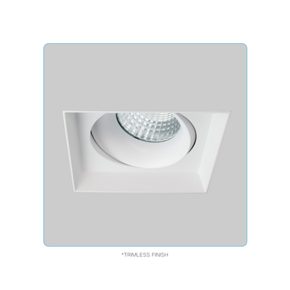 Luxrite LR32200 15W OMNI1 - Single Head Regressed Trimless Gimbal 5CCT Selectable White Finish - Dual Dimming/universal Voltage