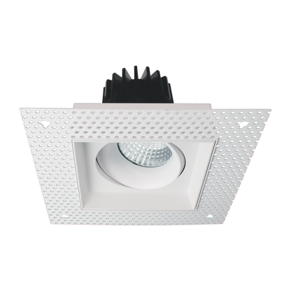 Luxrite LR32200 15W OMNI1 - Single Head Regressed Trimless Gimbal 5CCT Selectable White Finish - Dual Dimming/universal Voltage