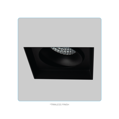 Luxrite LR32201 15W OMNI1 - Single Head Regressed Trimless Gimbal 5CCT Selectable Black Finish - Dual Dimming/universal Voltage