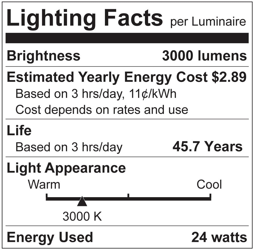 Luxrite LR34156 4' T5 24W 3000K Universal 3 Way LED Light Bulb