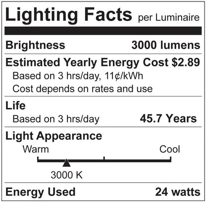 Luxrite LR34156 4' T5 24W 3000K Universal 3 Way LED Light Bulb