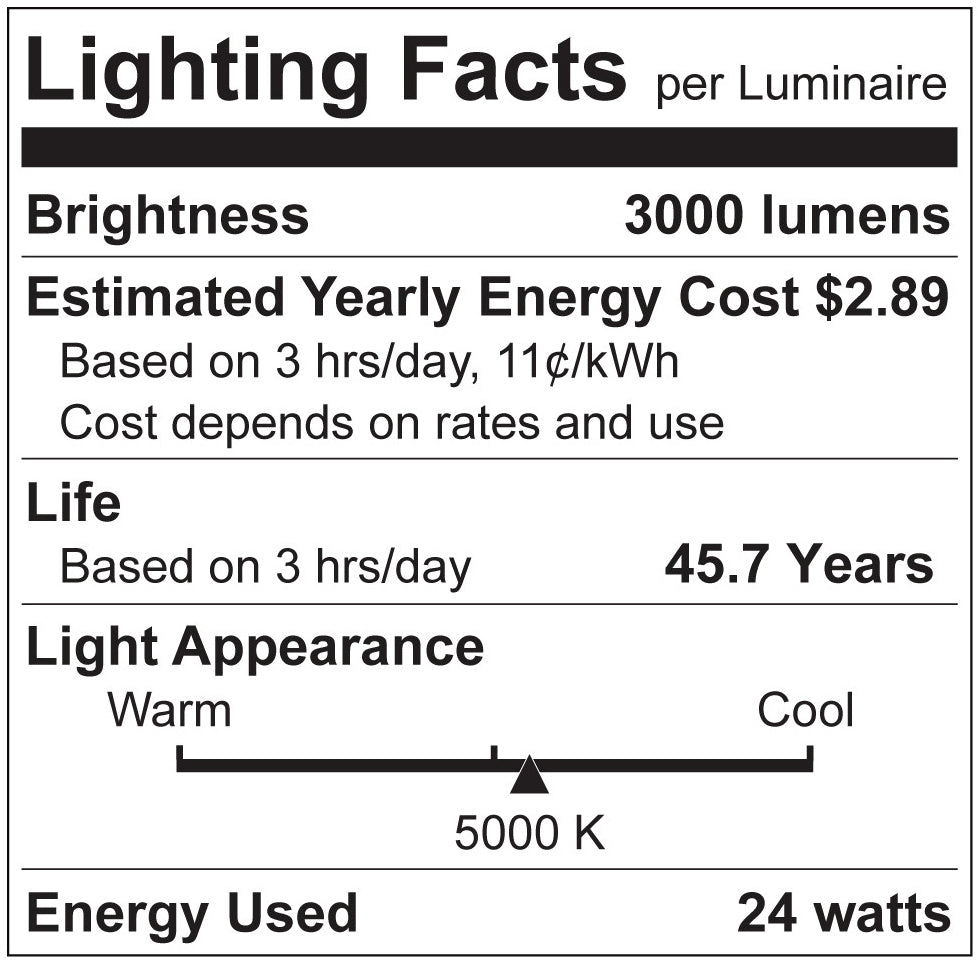 Luxrite LR34159 4' T5 24W 5000K Universal 3 Way LED Light Bulb