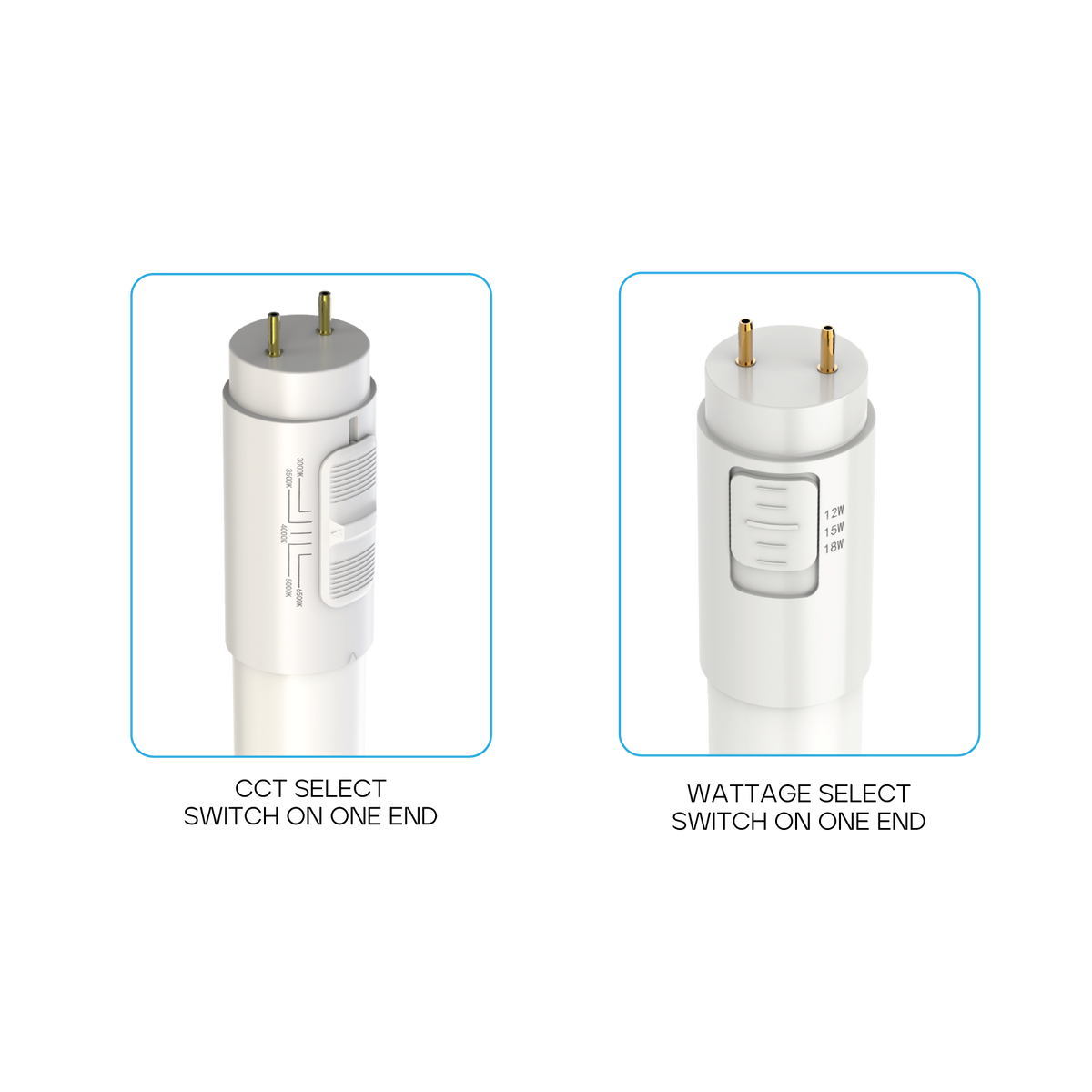 Luxrite LR34238 4' T8 Bypass 5 CCT & Wattage Selectable LED Light Bulb