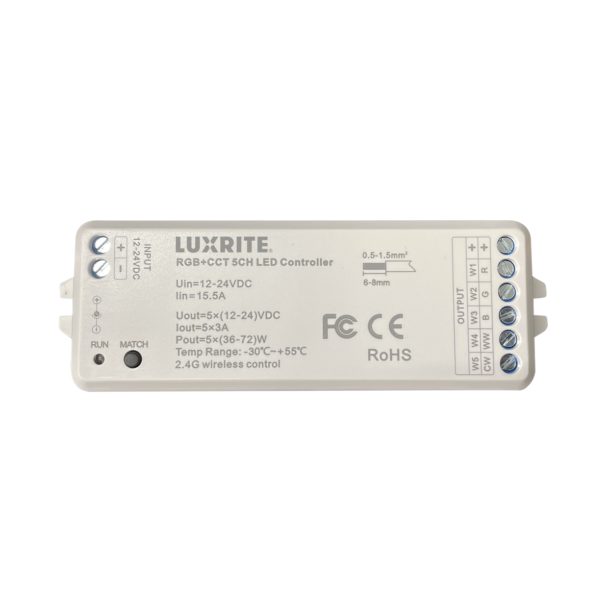 Luxrite LR36170 RGB+WW Tape Light Controller