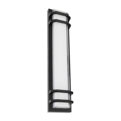 Luxrite LR40317 20W 24" Double Ring Designer Wall Sconce - CCT Selectable