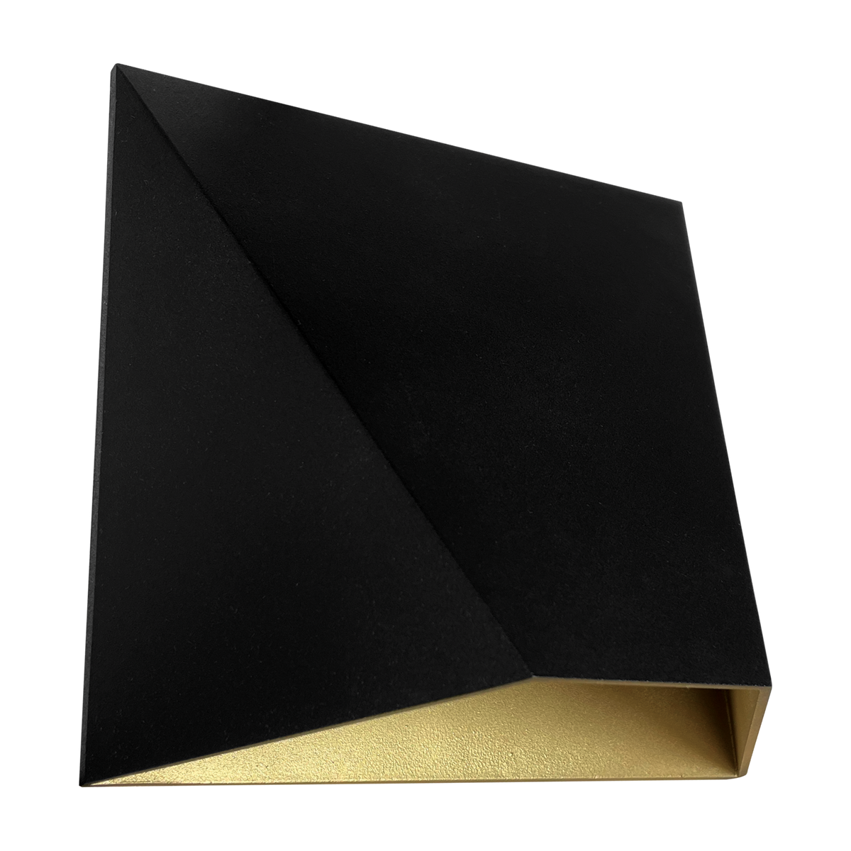 Luxrite LR40323 12W 8" Black/gold Designer Wall Fixture - CCT Selectable