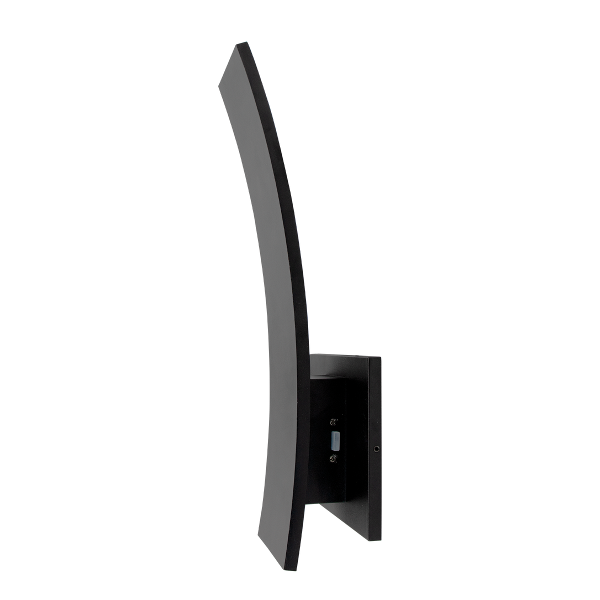 Luxrite LR40327 15W 15" Curved Outdoor Wall Sconce - CCT Selectable - Black Finish