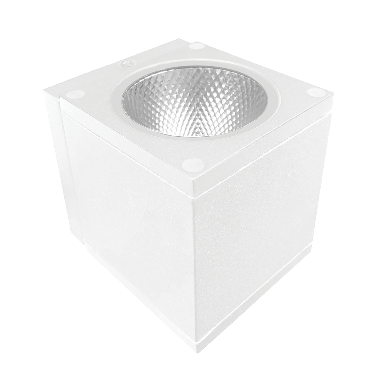 Luxrite LR40349 26W 4" Up/down - CCT Selectable Wall Sconce Cube - White Finish