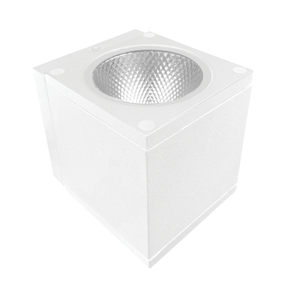 Luxrite LR40349 26W 4" Up/down - CCT Selectable Wall Sconce Cube - White Finish