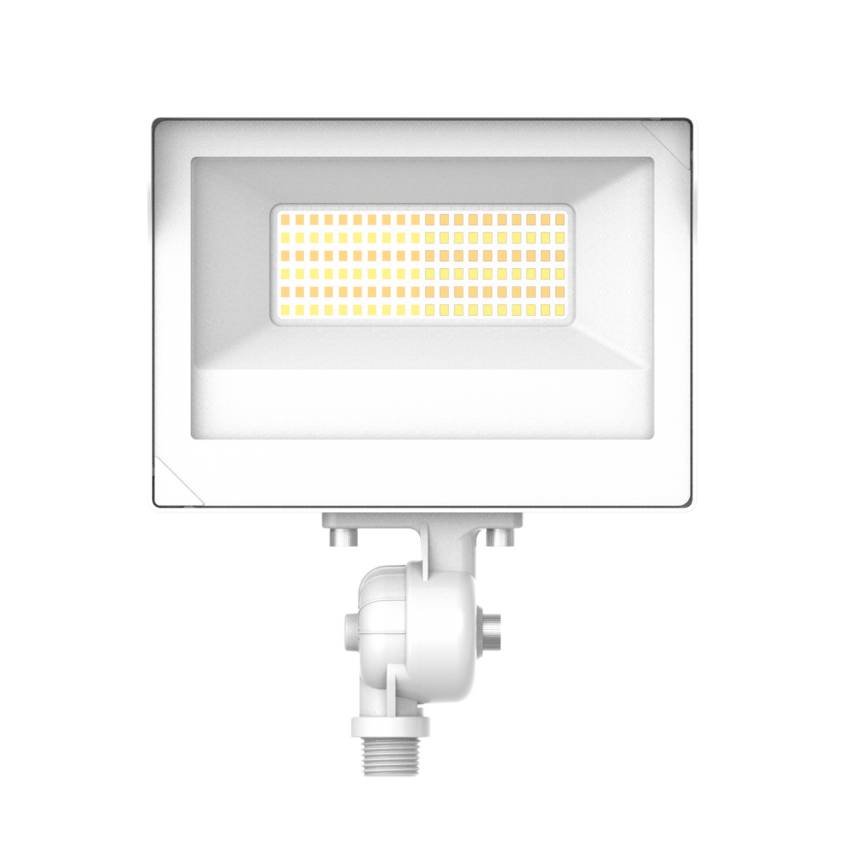 Luxrite LR40360 35W Universal Flood Light Knuckle Mount - CCT & Wattage Selectable White Finish