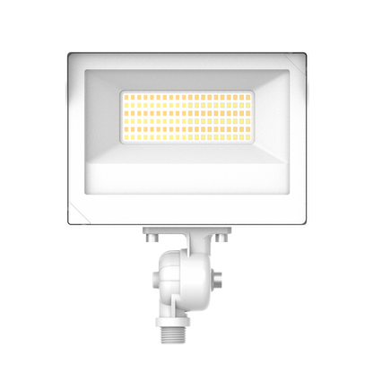 Luxrite LR40360 35W Universal Flood Light Knuckle Mount - CCT & Wattage Selectable White Finish