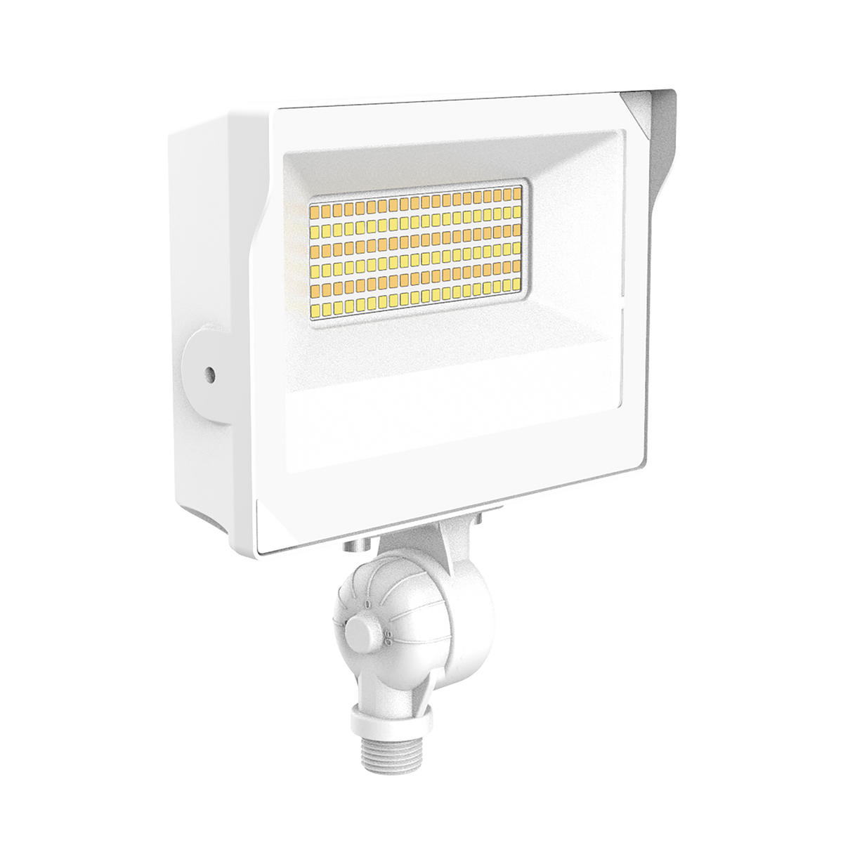 Luxrite LR40360 35W Universal Flood Light Knuckle Mount - CCT & Wattage Selectable White Finish