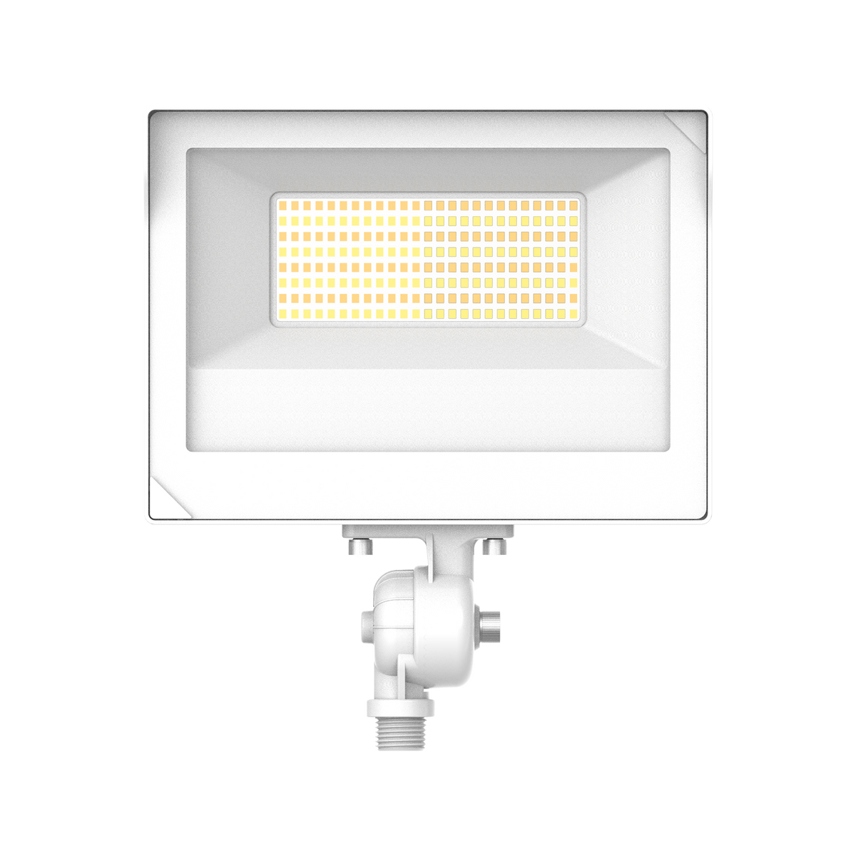 Luxrite LR40362 80W Universal Flood Light Knuckle & Yoke Mount - CCT & Wattage Selectable White Finish