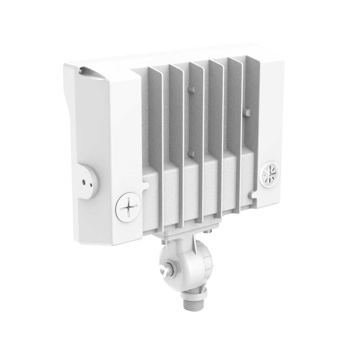 Luxrite LR40362 80W Universal Flood Light Knuckle & Yoke Mount - CCT & Wattage Selectable White Finish