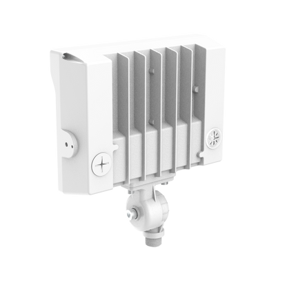 Luxrite LR40362 80W Universal Flood Light Knuckle & Yoke Mount - CCT & Wattage Selectable White Finish