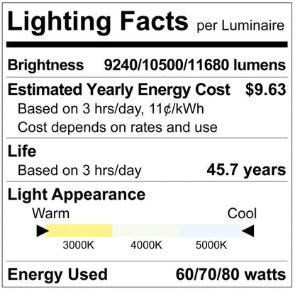 Luxrite LR40362 80W Universal Flood Light Knuckle & Yoke Mount - CCT & Wattage Selectable White Finish
