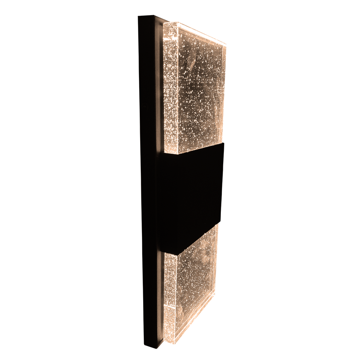 Luxrite LR40392 12W 17" Up + Downlight Bubble Glass Designer Wall Sconce - CCT Selectable