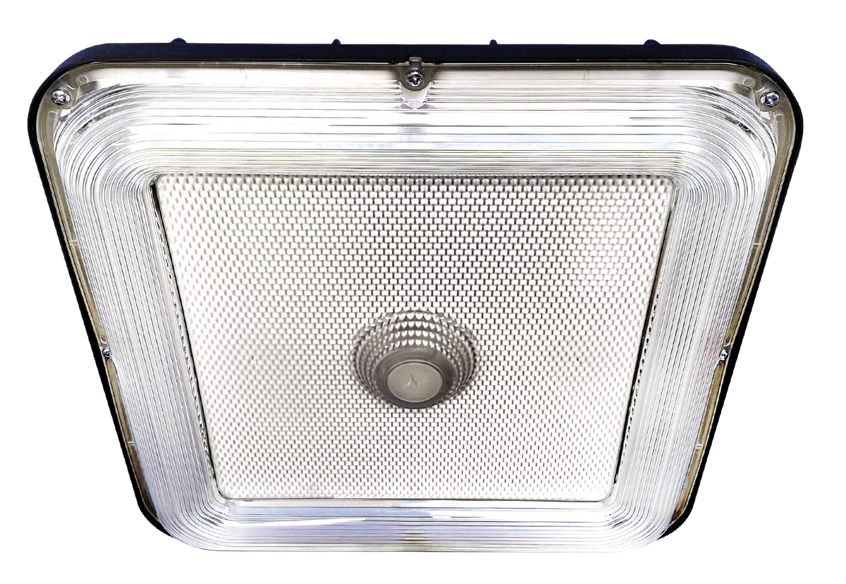Luxrite LR40719 100W Garage Canopy - 3CCT & Wattage Selectable Sensor Adapter Ready
