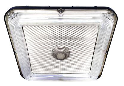 Luxrite LR40719 100W Garage Canopy - 3CCT & Wattage Selectable Sensor Adapter Ready