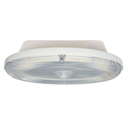Luxrite LR40720 100W Round Garage Canopy - 3CCT & 4 Wattage Selectable - Optional Upward Light