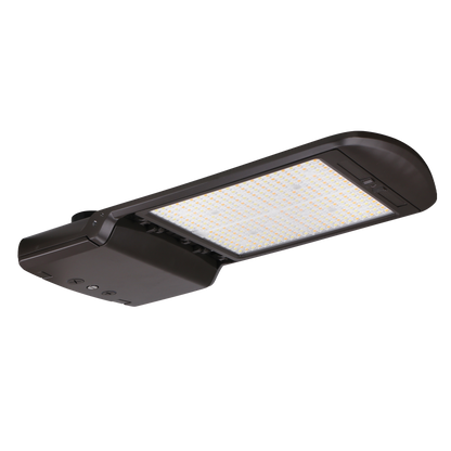 Luxrite LR41132 300W Adjustable Shoebox Light - Optic LENS/3CCT/3WATTAGE Selectable