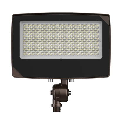Luxrite LR41372 80W Universal Flood Light Knuckle + Trunnion Mount - 3CCT/3 WATT/3 Beam Angle Selectable