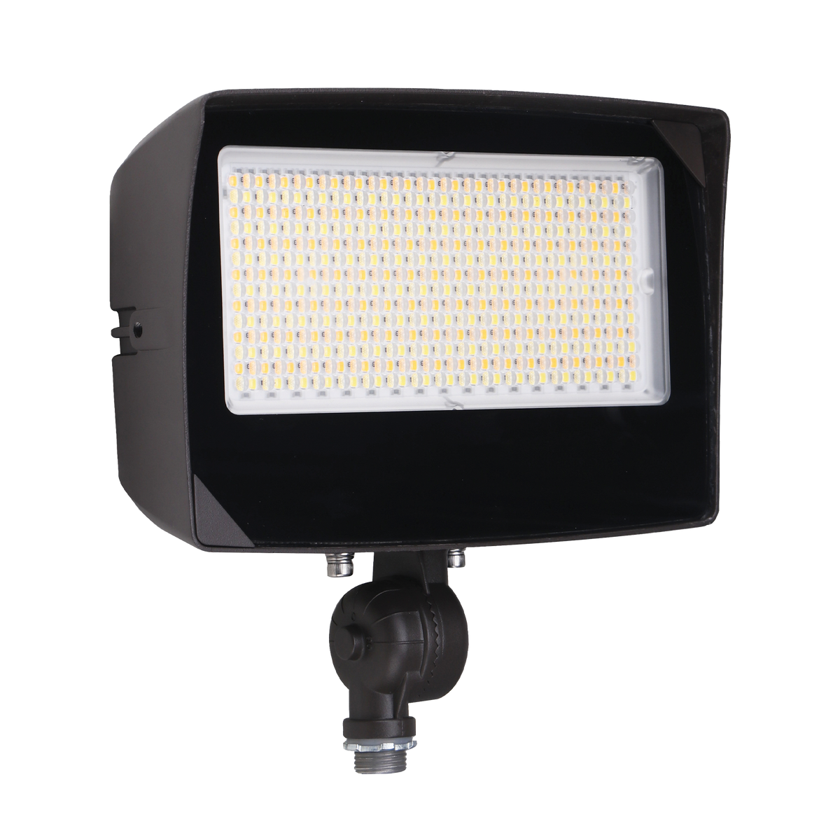 Luxrite LR41372 80W Universal Flood Light Knuckle + Trunnion Mount - 3CCT/3 WATT/3 Beam Angle Selectable