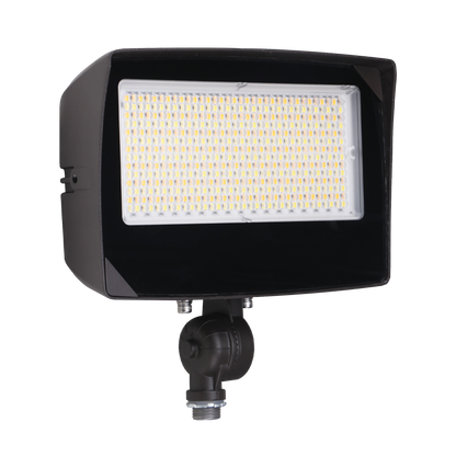Luxrite LR41372 80W Universal Flood Light Knuckle + Trunnion Mount - 3CCT/3 WATT/3 Beam Angle Selectable