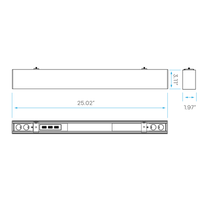 Luxrite LR42606 2' Architectural Linkable Linear 3 CCT/3 Wattage/up-down Selectable - Black