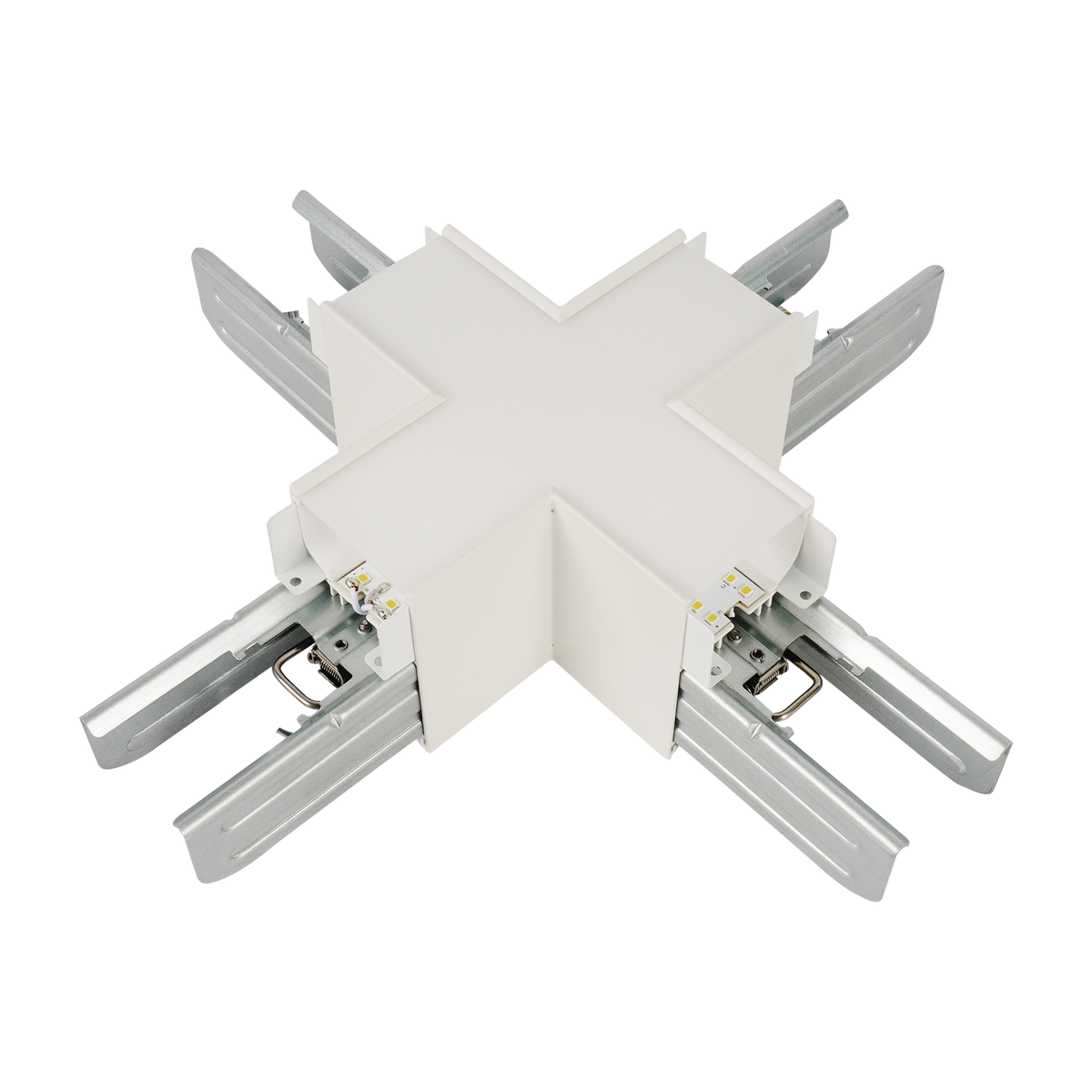 Luxrite LR42620 Architectural Linkable Linear X-connector - White Finish