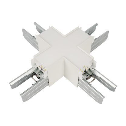 Luxrite LR42620 Architectural Linkable Linear X-connector - White Finish