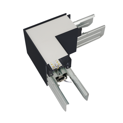 Luxrite LR42623 Architectural Linkable Linear L-connector - Black Finish