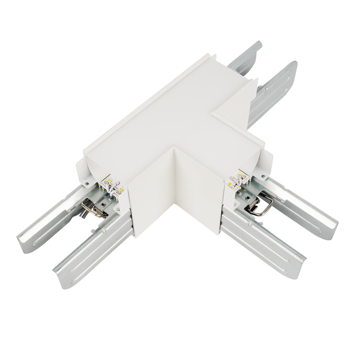 Luxrite LR42624 Architectural Linkable Linear T-connector - White Finish