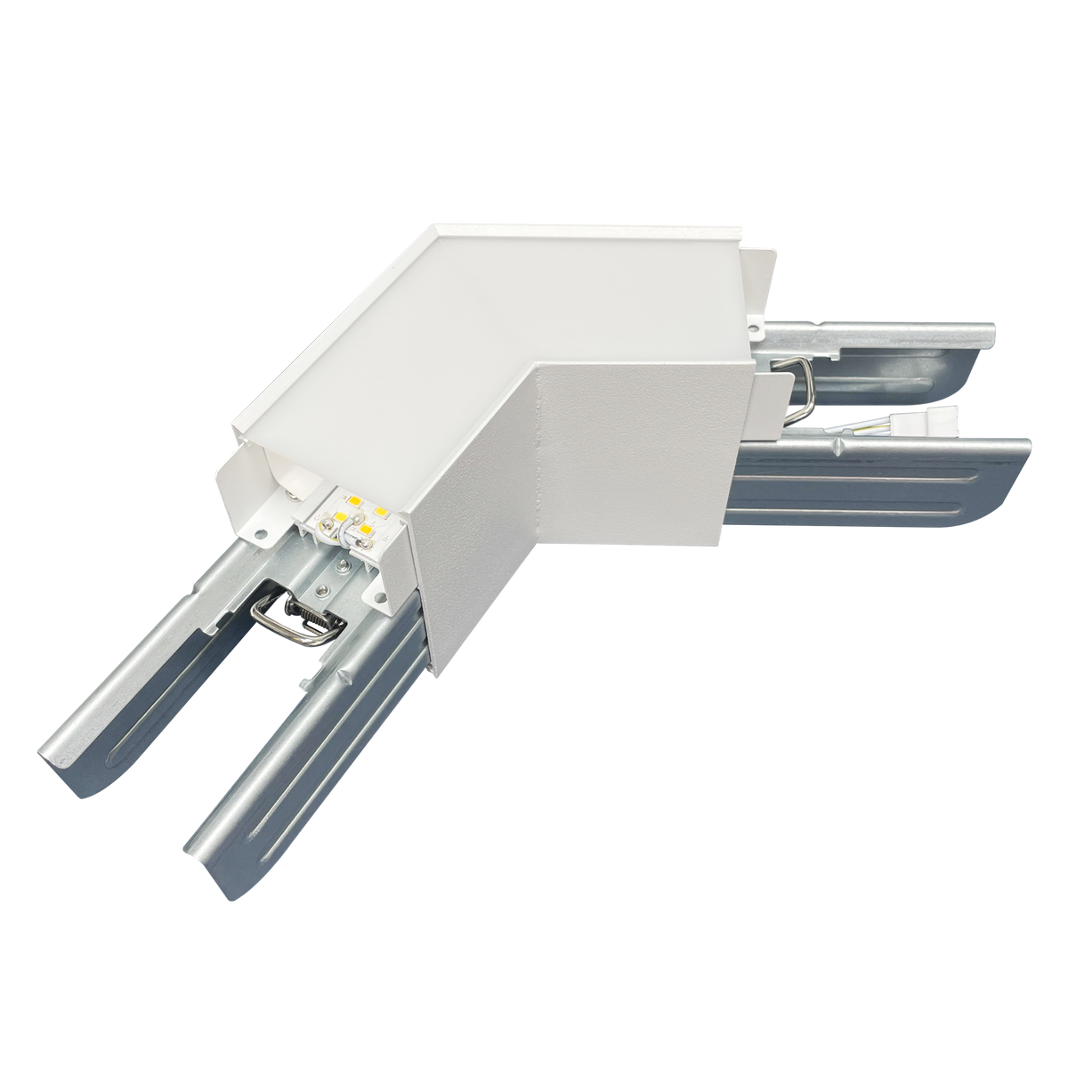 Luxrite LR42628 Architectural Linkable Linear V120º Connector - White Finish