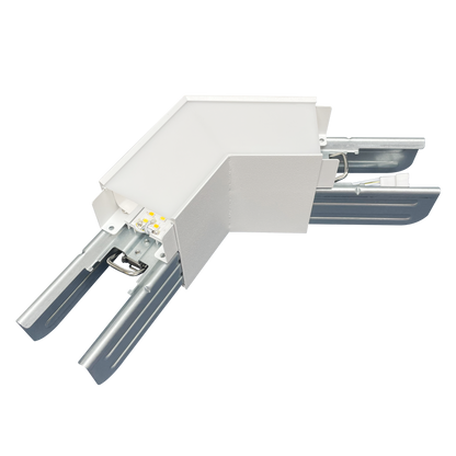 Luxrite LR42628 Architectural Linkable Linear V120º Connector - White Finish